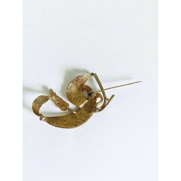 VTG Gold Boat Brooch Pin - Picture 4 of 4